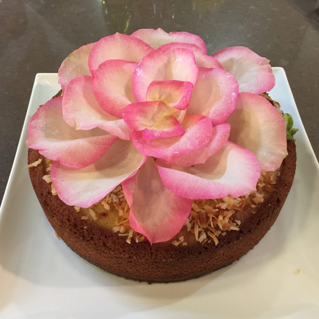 Semolina Cake with Rose Petals